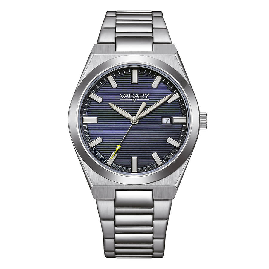 Orologio Vagary Timeless 38 Mm Acciaio Braccialato Blu