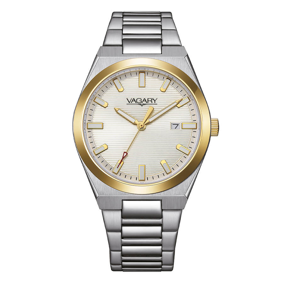 Orologio Vagary Timeless 38 Mm Acciaio/Pvd Oro Braccialato Silver