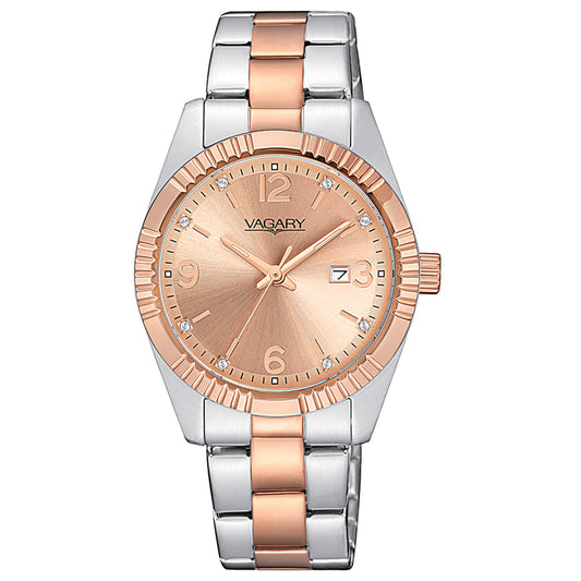 Orologio Vagary Timeless Lady 31 mm Acciaio Pvd Oro Rosa con Cristalli