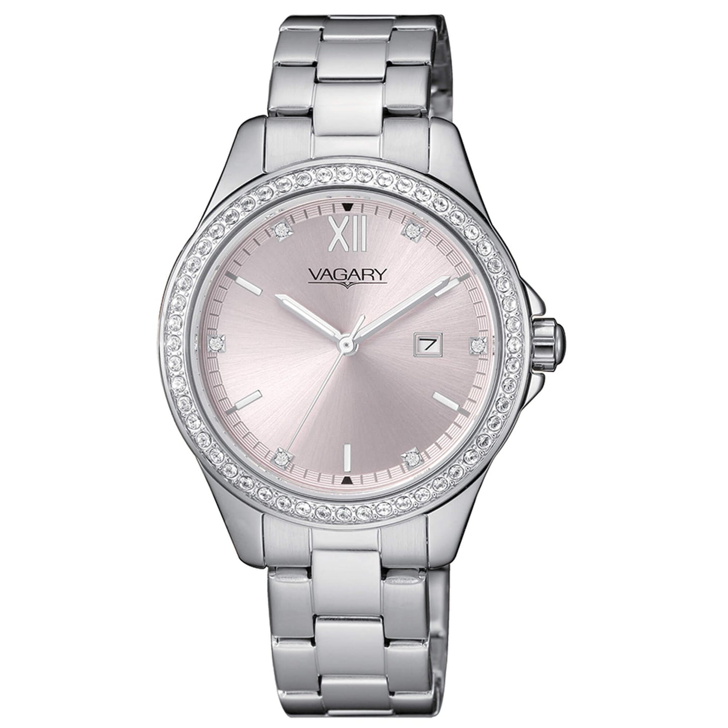 Orologio Vagary Timeless Lady Strass 32 mm Rosa con cristalli