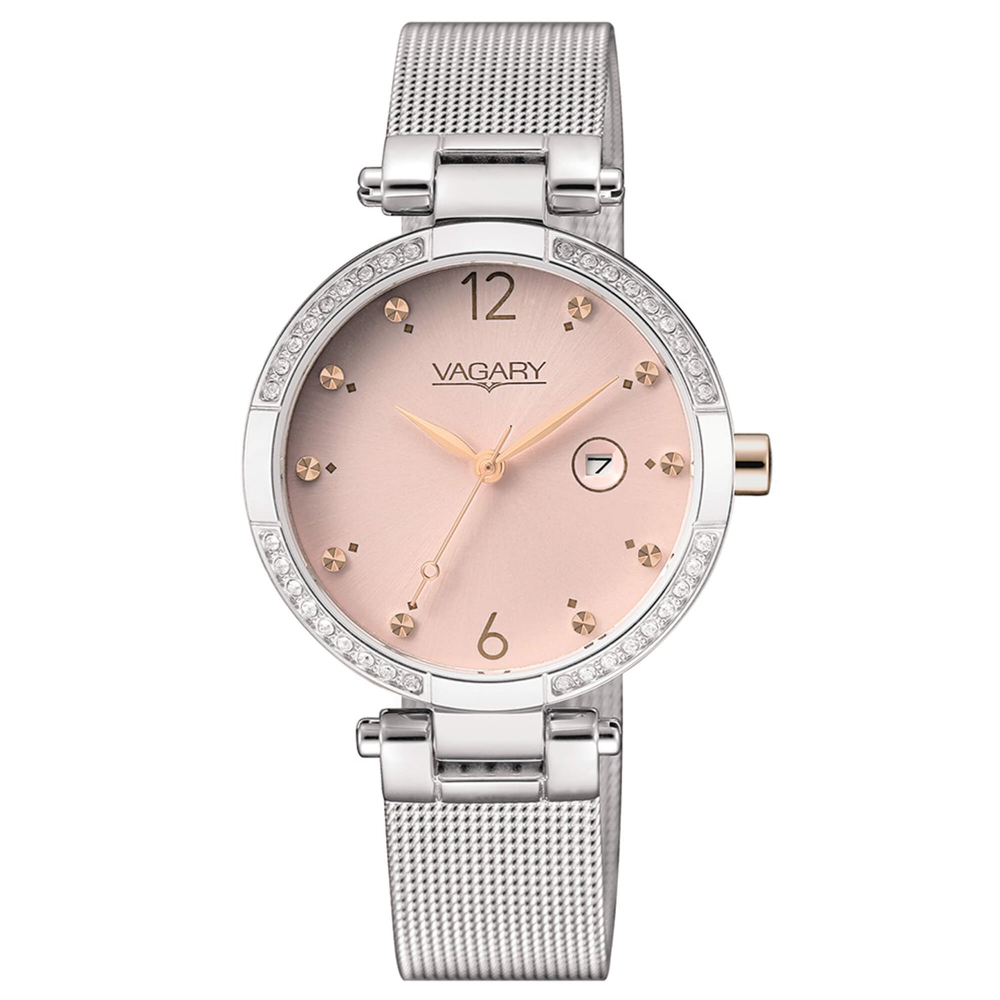 Orologio Vagary Flair Lady 31 mm Rosa Maglia Milanese