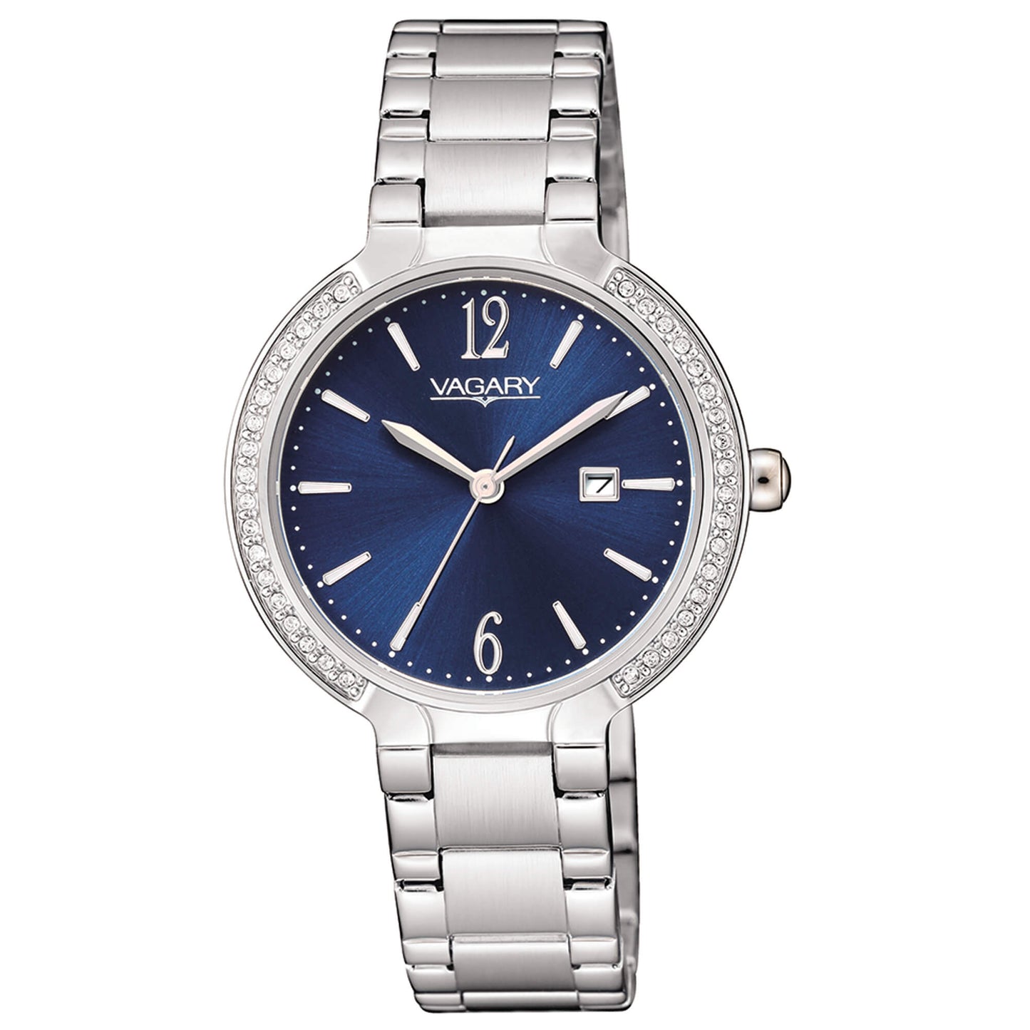 Orologio Vagary Flair Lady 32 mm Blu con cristalli