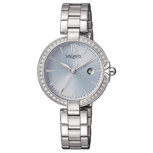 Orologio Vagary Flair Lady Strass 30 mm Azzurro con Cristalli