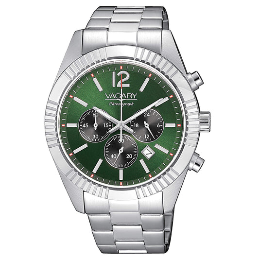 Orologio Vagary Timeless Crono 41 mm Braccialato Verde