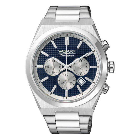 Orologio Vagary Timeless Crono 41 mm Acciaio Braccialato Blu