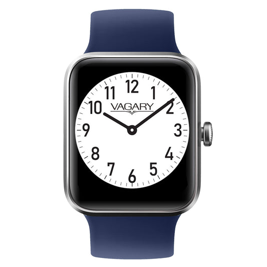 Orologio Vagary Smartwatch Digitale 34 mm Grigio Cinturino Silicone Blu