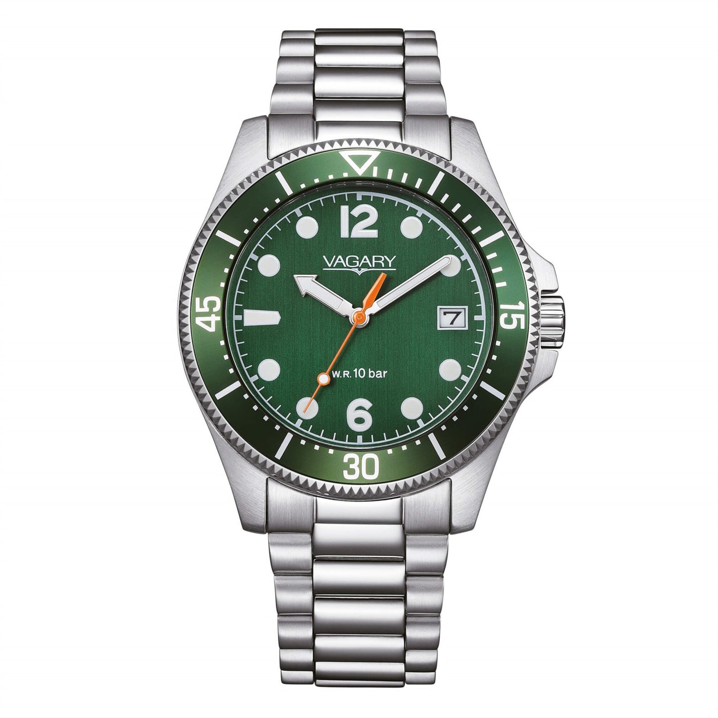 Orologio Vagary Aqua39 39 mm Braccialato Verde Verde/Silver