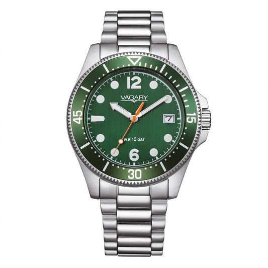 Orologio Vagary Aqua39 39 mm Braccialato Verde Verde/Silver