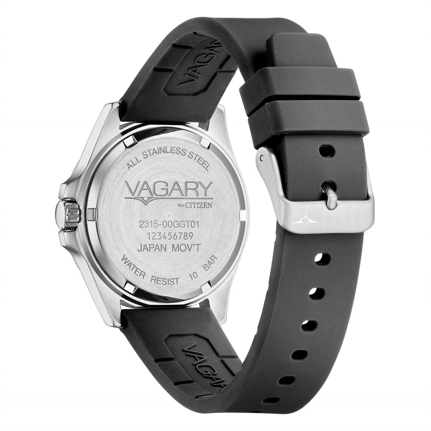 Orologio Vagary Aqua39 39 mm Cinturino in Gomma Nera