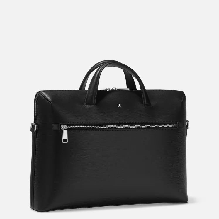 Borse Lavoro Montblanc Meisterstuck Borsa Porta Documenti Donna Pelle Nera