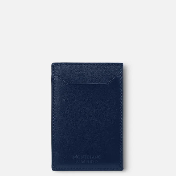 Portacarte Di Credito Montblanc Meisterstuck 3 Scomparti Pelle Blu