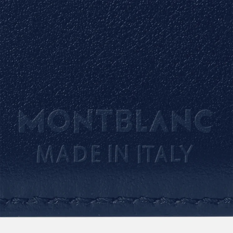 Portacarte Di Credito Montblanc Meisterstuck 3 Scomparti Pelle Blu