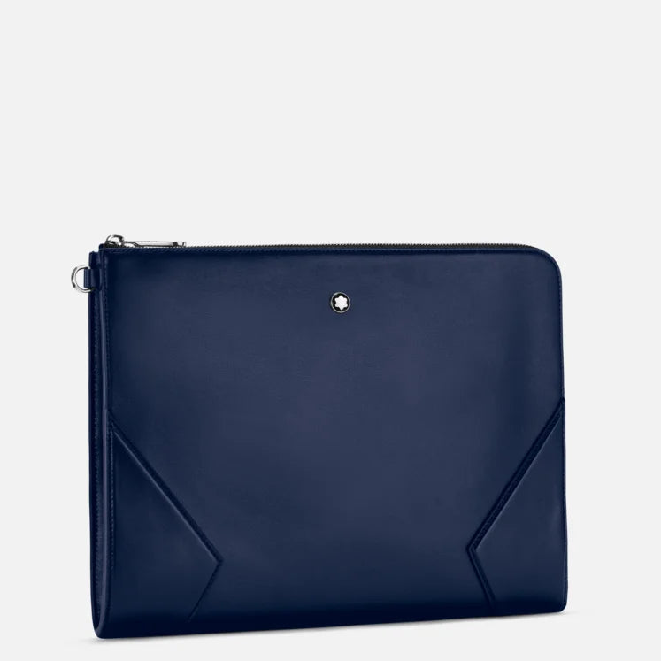 Borse Montblanc Meisterstuck Sottobraccio In Pelle Blu