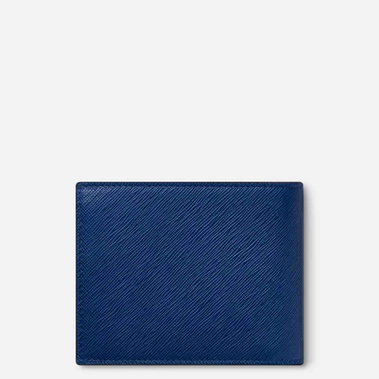 Portafogli Montblanc Sartorial Portafoglio 6 Scomparti Pelle Blu