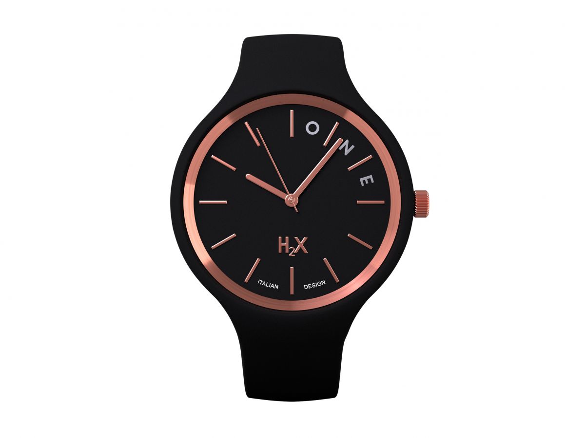 Orologio H2X One Unisex Silicone Nero